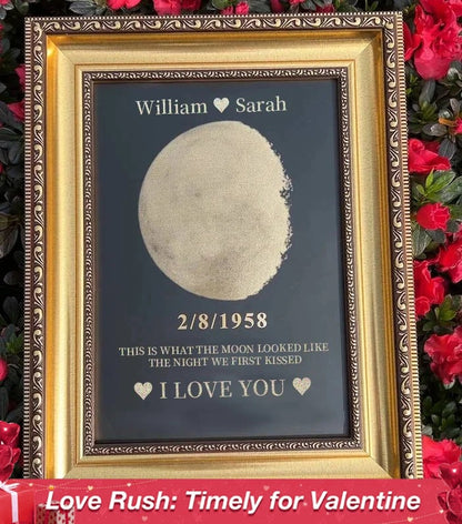 50%OFF🌔CUSTOM COUPLE ART FRAME/ REAL MOON PHASE - FOR MEMORY GIFT