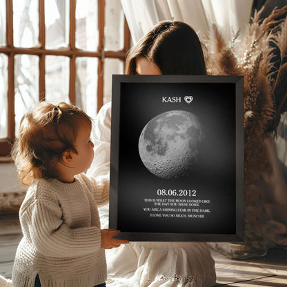50%OFF🌔CUSTOM COUPLE ART FRAME/ REAL MOON PHASE - FOR MEMORY GIFT
