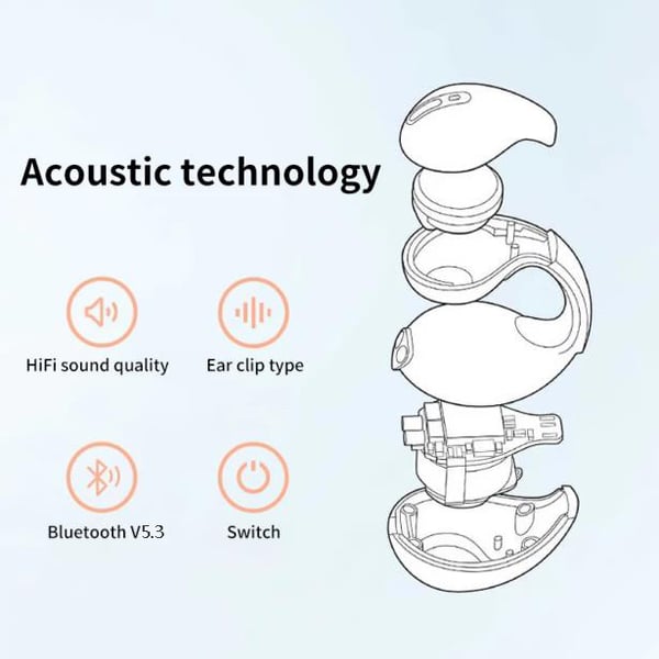 Christmas Hot Sale - Wireless Ear Clip Bone Conduction Headphones
