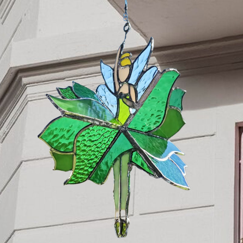 Dancing Lady Stained Acrylic Spinner